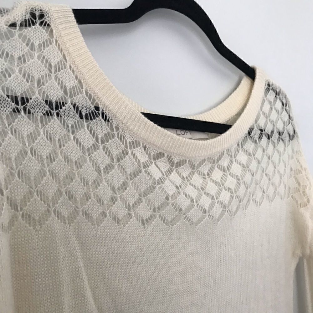 Loft cream colored lightweight sweater - Picture 5 of 7